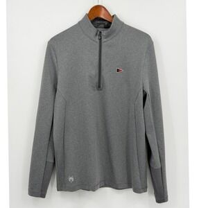 Greyson Clothiers Mens Quarter Zip Pullover Heather Grey Golf Performance Size M